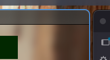 ers window borders on macOS — focused window with blue border, unfocused with gray, rounded corners